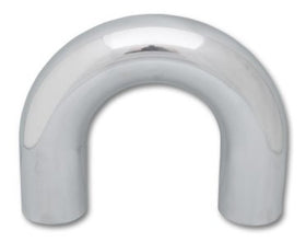 Vibrant 4in O.D. Universal Aluminum Tubing (180 degree Bend) - Polished - 0