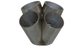 Vibrant 4 into 1 SS Turbo Mani Collector for T3 T3/T4 in Flange 48mm Pipe OD 3in tall 72mmx48mm out - 0