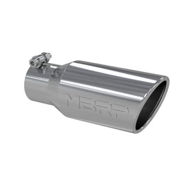 MBRP Universal Tip 4in OD 2.75in Inlet 10in Length Angled Rolled End T304 - 0