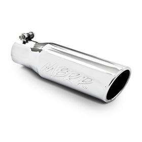 MBRP Universal Tip 3in O.D. Angled Rolled End 2 inlet 10 length - 0