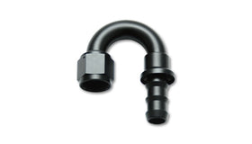 Vibrant -4AN Push-On 180 Deg Hose End Fitting - Aluminum - 0