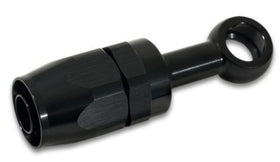 Vibrant -8AN Banjo Hose End Fitting for use with M10 or 3/8in Banjo Bolt - Aluminum Black - 0