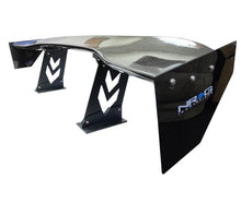 Load image into Gallery viewer, NRG Carbon Fiber Spoiler - Universal (59in.) w/ NRG Arrow Cut Out Stands and Large End Plates