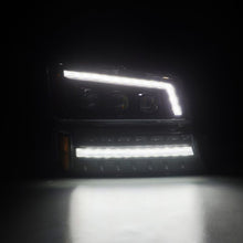 Load image into Gallery viewer, AlphaRex 03-06 Chevy Silverado 1500/2500HD/3500HD/Avalanche Alpha-Black NOVA LED Proj Headlights