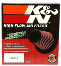 Load image into Gallery viewer, K&amp;N Filter Universal Rubber Filter 5 inch Flange 6 1/2 inch Base 4 3/8 inch Top 7 inch Height
