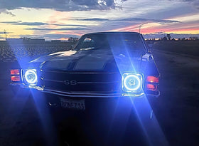 Oracle Pre-Installed Lights 7 IN. Sealed Beam - White Halo - 0