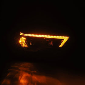 AlphaRex 14-20 Toyota 4Runner LUXX LED Proj Headlights Black w/Activ Light/Seq Signal/DRL - 0