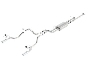 Borla 14-15 Toyota Tundra 4.6L/5.7L Crew Max SB DC SB Touring Cat Back Exhaust Dual Split Rear Exit - 0