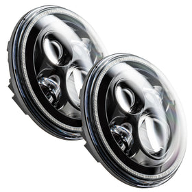 Oracle 7in High Powered LED Headlights - Black Bezel - ColorSHIFT - 0
