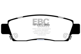 EBC 07+ Buick Enclave 3.6 Yellowstuff Rear Brake Pads - 0