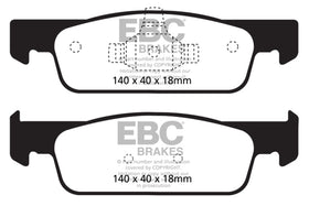 EBC 2016-2017 Smart Fortwo 0.9L Turbo Yellowstuff Front Brake Pads - 0