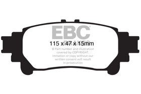 EBC 13+ Lexus GS350 3.5 RWD Yellowstuff Rear Brake Pads - 0