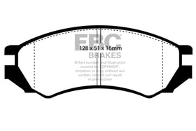 EBC 91-93 Nissan NX 2.0 (ABS) Yellowstuff Front Brake Pads - 0