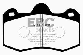 EBC 11+ Mclaren MP4-12C 3.8 Twin Turbo Yellowstuff Rear Brake Pads - 0