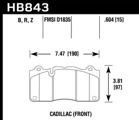 Hawk 2018 Chevrolet Camaro ZL1 HPS 5.0 Front Brake Pads - 0