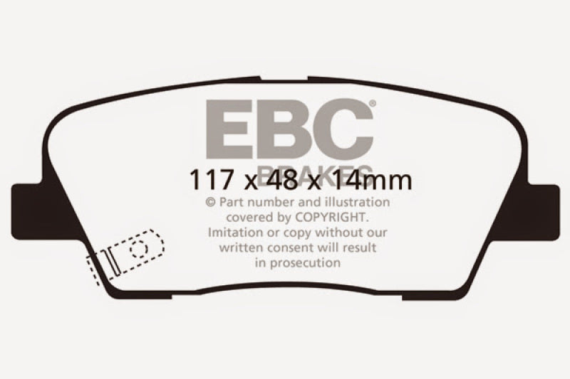 EBC 06-09 Hyundai Entourage 3.8 Yellowstuff Rear Brake Pads