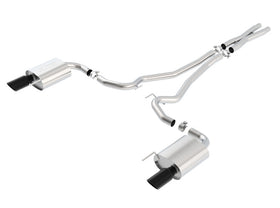 Borla S-Type Cat-Back 15-17 Ford Mustang GT 5.0L V8 MT/AT 2.5in pipe 4in tip (Black Chrome) - 0