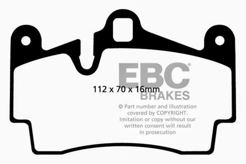 EBC 11-15 Audi Q7 3.0 Supercharged Yellowstuff Rear Brake Pads