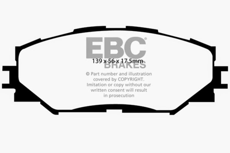 EBC 10-12 Lexus HS250h 2.4 Hybrid Redstuff Front Brake Pads