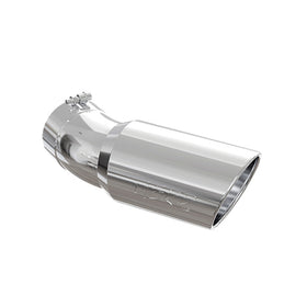 MBRP Universal Tip 6in OD 5in Inlet 15.5in Length 30 Deg Bend Angled Rolled End T304 - 0