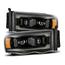Load image into Gallery viewer, AlphaRex 02-05 Dodge Ram 1500 LUXX LED Proj Headlights Alpha Black w/Activ Light/Seq Signal