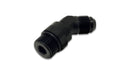Vibrant -12AN Male to Male -12AN Straight Cut 45 Degree Adapter Fitting - Anodized Black-1
