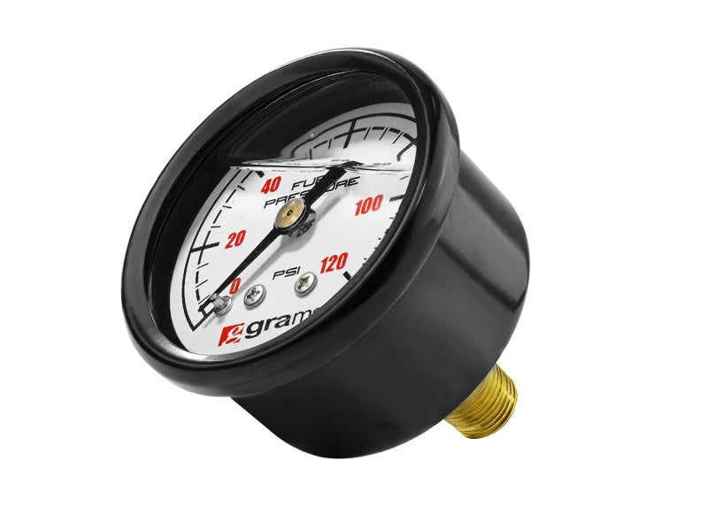 Grams Performance Universal 0-120 PSI Fuel Pressure Gauge - White Face - 0