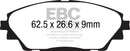 EBC 14+ Mazda 3 2.0 (Japan Build) Greenstuff Front Brake Pads-1