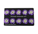 NRG Fender Washer Kit w/Rivets For Plastic (Purple) - Set of 10-1