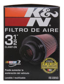 K&N Universal Rubber Filter 3 1/2inch ID FLG / 6inch Base / 4-5/8inch Top / 6inch Height-7