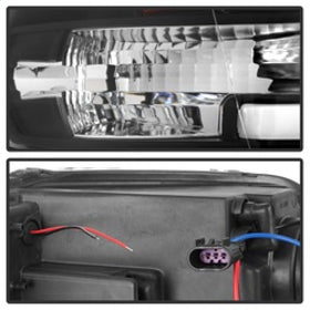 Spyder 09-16 Dodge Ram 1500 Version 2 Headlights Light Bar DRL Black PRO-YD-DR09V2-LBDRL-BK - 0