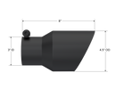 MBRP Universal Tip 4.5in OD 3in Inlet 8in Length Dual Walled Angled Exhaust Tip - Black-3