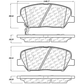 StopTech 11-15 Kia Optima Street Street Touring Front Brake Pads - 0