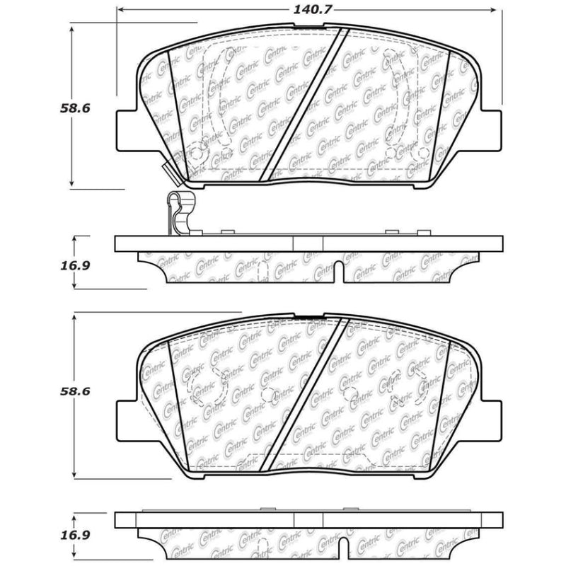 StopTech 11-15 Kia Optima Street Street Touring Front Brake Pads - 0