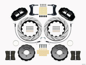 Wilwood Narrow Superlite 6R Front Hat Kit 14.00in Drilled 2005-Up Mazda Miata w/ Lines