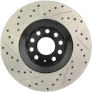 StopTech 05-06 Audi A4 Quattro/ 02-04 A6 Quattro / 99-02 S4 Front Left Slotted & Drilled Rotor-3
