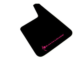 Rally Armor Universal Fit (No Hardware) Basic Plus Black Mud Flap w/ Red Logo - 0