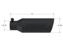 MBRP Universal Tip 4in O.D. Angled Rolled End 2.5in inlet 12in length Black-3