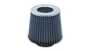 Vibrant Open Funnel Perf Air Filter (5in Cone O.D. x 5in Tall x 2.5in inlet I.D.) Chrome Filter Cap-1