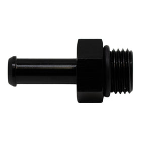 DeatschWerks 6AN ORB Male to 5/16in Male Barb Fitting (Incl O-Ring) - Anodized Matte Black - 0