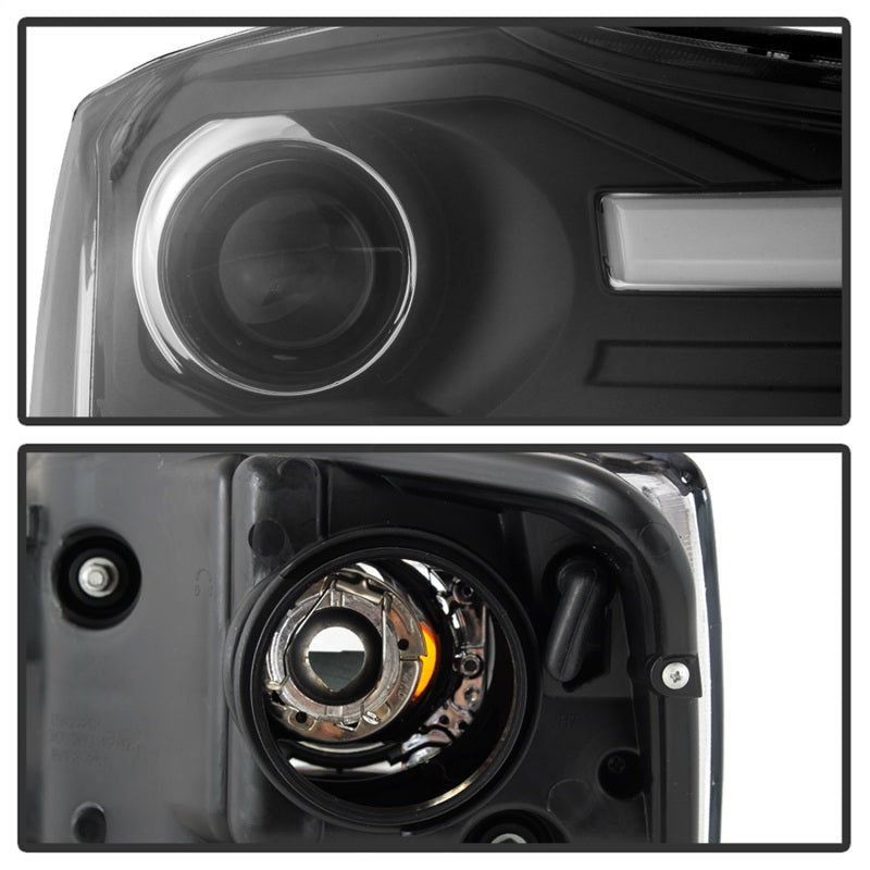 Spyder 04-15 Nissan Titan / 04-07 Nissan Armada V2 Projector Headlights - Black PRO-YD-NTI04-DRL-BK - 0