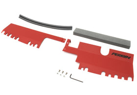 PERRIN 15-21 Subaru WRX/STI Radiator Shroud (With OEM Intake Scoop) - Red - 0