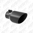 MBRP Universal 4in OD Dual Wall Angled 2.5in Inlet 8in Length Exhaust Tip - Black-1