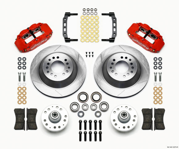Wilwood Narrow Superlite 6R Front Hub & 1PC Rtr Kit 12.88in-Red 74-80 Pinto Disc Spindle only