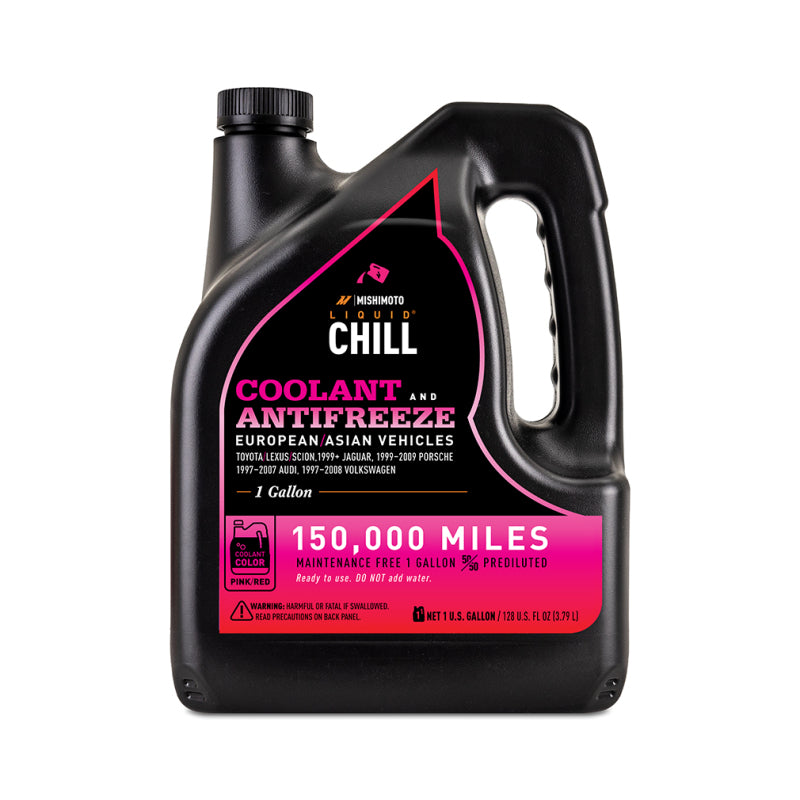 Mishimoto Liquid Chill EG Coolant, European/Asian Vehicles, Pink/Red - 0