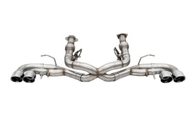 Corsa 2020-25 Corvette C8 3in Xtreme Cat-Back Exhaust 4.5in Pol Quad Tips - Deletes stock AFM Valve