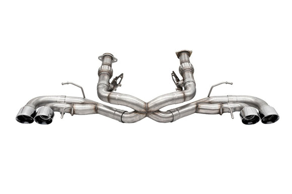 Corsa 2020-25 Corvette C8 3in Xtreme Cat-Back Exhaust 4.5in Pol Quad Tips - Deletes stock AFM Valve