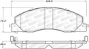 StopTech Sport Brake Pads w/Shims and Hardware - Rear-1