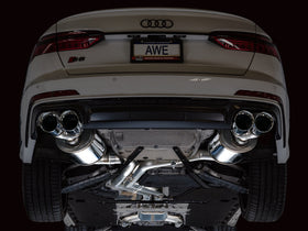 AWE Tuning 19-23 Audi C8 S6/S7 2.9T V6 AWD Touring Edition Exhaust - Chrome Silver Tips - 0