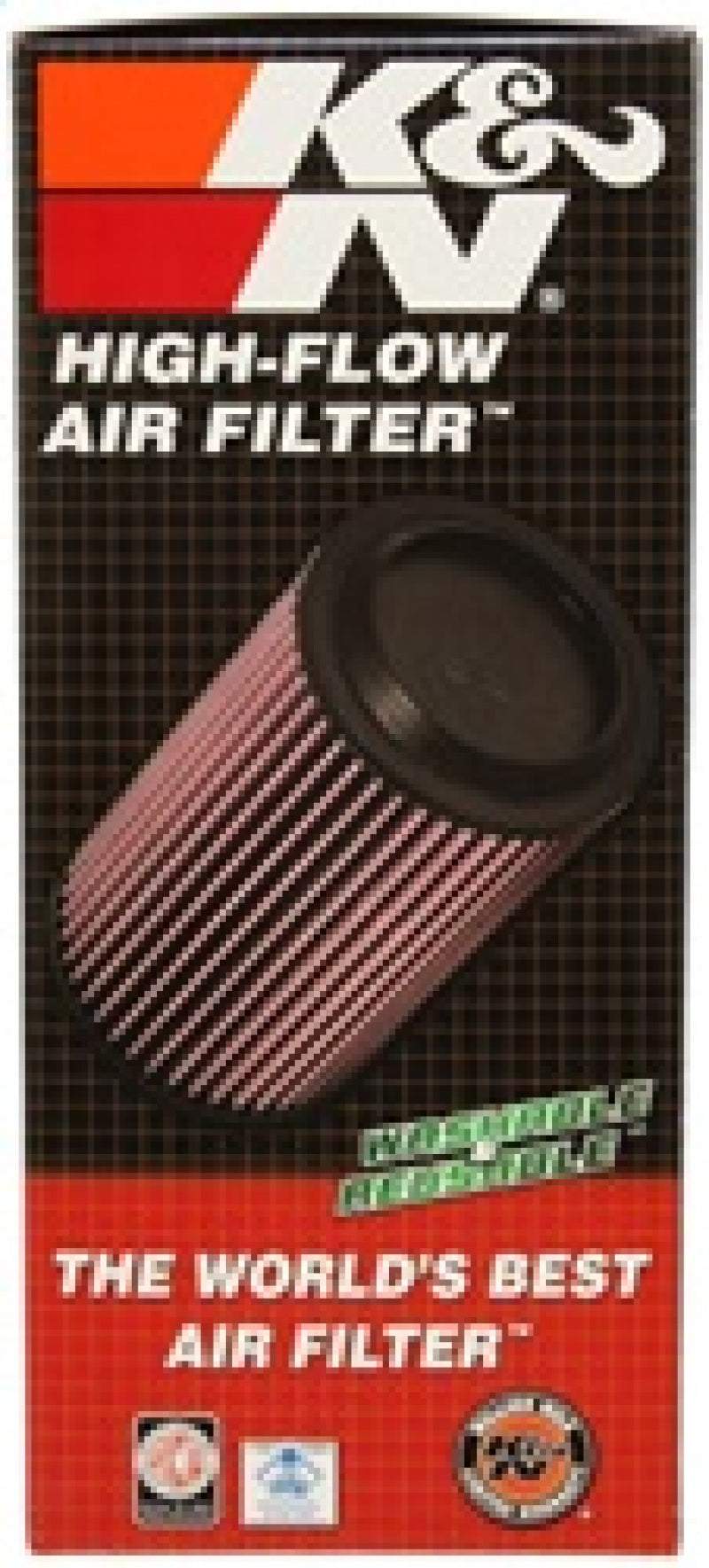 K&N Universal Rubber Filter 4inch FLG / 6inch OD-B / 4-5/8inch OD-T / 12inch H - 0